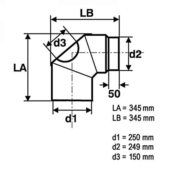 250 mm - Rauchrohr Bogen 90° mit Tür 3-teilig in Schwarz 250 Mm - Rauchrohr Bogen 90° Mit Tür 3-teilig In Schwarz -Kaminofen Geschaft 25011007 Bogen 90 mitTuer lackiert 250 3 RGB web
