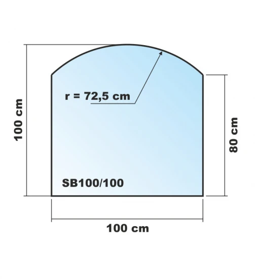 Segmentbogen 100x100cm Glas schwarz - Funkenschutzplatte Kaminbodenplatte Glasplatte Segmentbogen 100x100cm Glas Schwarz - Funkenschutzplatte Kaminbodenplatte Glasplatte -Kaminofen Geschaft 30785 1