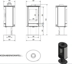 *EEK A - 360° Drehbarer Kaminofen Kratki KOZA AB S NO Mit Weißen Kacheln - 8 KW 5 *EEK A - 360° Drehbarer Kaminofen Kratki KOZA AB S NO Mit Weißen Kacheln - 8 KW -Kaminofen Geschaft 31059 3