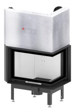 EEK A+ - Eck-Kamineinsatz HITZE Albero AL11RG.H DECO Mit Schiebetür, Seitenglas Rechts -11kW