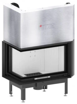 EEK A+ - Eck-Kamineinsatz HITZE Albero AL14LG.H DECO Mit Schiebetür, Seitenglas Links -14kW