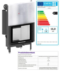 EEK A+ - Kamineinsatz HITZE Albero AL16G.H DECO Mit Schiebetür -16kW 4 EEK A+ - Kamineinsatz HITZE Albero AL16G.H DECO Mit Schiebetür -16kW -Kaminofen Geschaft AL16G.H D fer