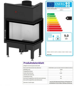 EEK A - Eck-Kamineinsatz HITZE Albero AL9R.H DECO Mit Seitenglas Rechts - 9kW 5 EEK A - Eck-Kamineinsatz HITZE Albero AL9R.H DECO Mit Seitenglas Rechts - 9kW -Kaminofen Geschaft AL9R.H D fer