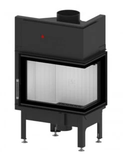 EEK A - Eck-Kamineinsatz HITZE Albero AL9R.H DECO Mit Seitenglas Rechts - 9kW