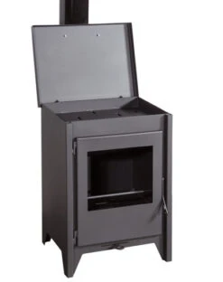 EEK A+ Kaminofen Juan Panadero Bordeaux ECODESIGN Mit Herdplatte - 7,4 KW [Wirkungsgrad 90%!] Rauchrohr Hinten -Kaminofen Geschaft BORDEAUX 1 1024x10241 1