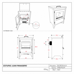 EEK A+ Kaminofen Juan Panadero Bordeaux ECODESIGN Mit Herdplatte - 7,4 KW [Wirkungsgrad 90%!] Rauchrohr Hinten -Kaminofen Geschaft BORDEAUX 1016x1024 1