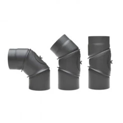 160 Mm - Rauchrohr Bogen Flexibel 0-90° In Gussgrau