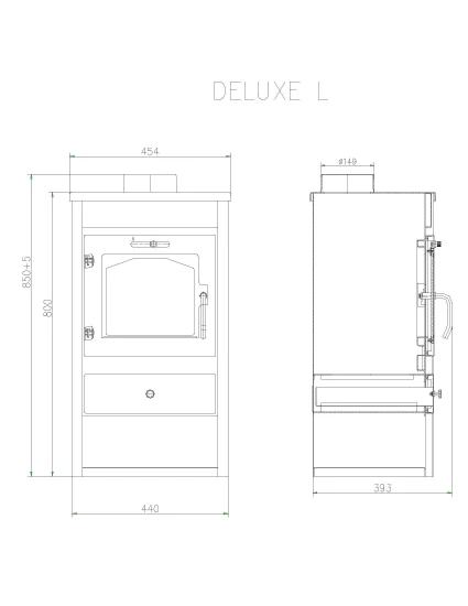 EEK A+ Kaminofen Victoria Deluxe L schwarz 9 kW EEK A+ Kaminofen Victoria Deluxe L Schwarz 9 KW -Kaminofen Geschaft Del L