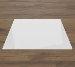 Saisonplatte Quadrat 70x70cm Glas Weiß - Kamin-Vorlegeplatte Funkenschutzplatte Kaminbodenplatte Glasplatte