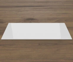Saisonplatte Rechteck 70x60cm Glas Weiß - Kamin-Vorlegeplatte Funkenschutzplatte Kaminbodenplatte Glasplatte