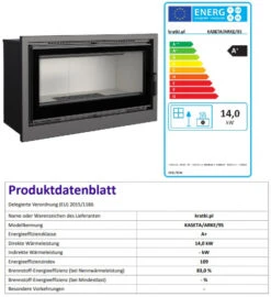 *EEK A+ - Kamineinsatz Kaminkassette Kratki Arke 14 Mit 14 KW Mit Warmluftgebläse -Kaminofen Geschaft KASETAARKE95