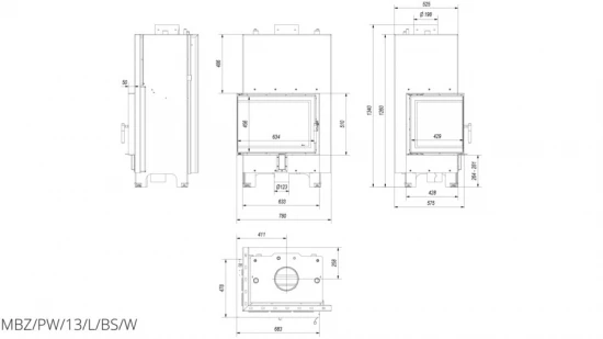 *EEK A Wasserführender Eck-Kamineinsatz Kratki MBZ 13 links mit Klapptür - 13kW *EEK A Wasserführender Eck-Kamineinsatz Kratki MBZ 13 Links Mit Klapptür - 13kW -Kaminofen Geschaft Kamin KratkiMBZ13leftBS 5 0