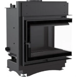 *EEK A+ Wasserführender Eck-Kamineinsatz Kratki MAJA PW 12 DECO Seitenglas Rechts + BIMSCHV II