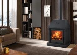 EEK A+ Kaminofen Panadero La Mancha EcoDesign - 9,8 KW -Kaminofen Geschaft LaMancha wohnen