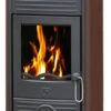 EEK A+ Kaminofen Plamen Maestral N Mit Herdplatte, Braun - 6,5kW