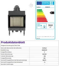 *EEK A - Kamineinsatz Kratki Nadia - 10 KW 4 *EEK A - Kamineinsatz Kratki Nadia - 10 KW -Kaminofen Geschaft NADIA10