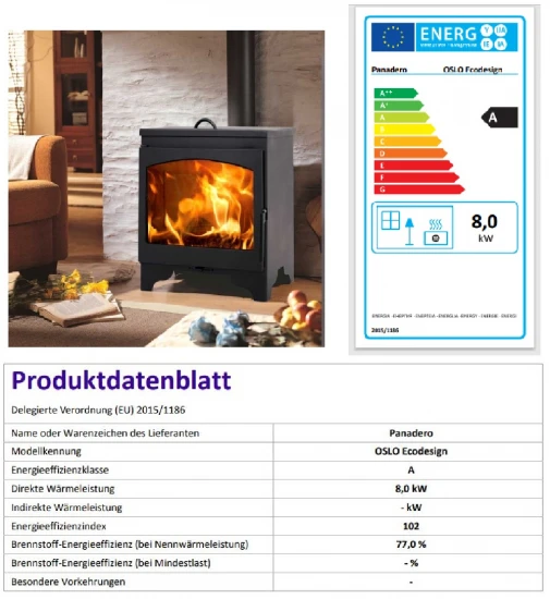 EEK A Kaminofen Panadero Oslo EcoDesign mit Herdplatte - 8,0 kW EEK A Kaminofen Panadero Oslo EcoDesign Mit Herdplatte - 8,0 KW -Kaminofen Geschaft Oslo fertig