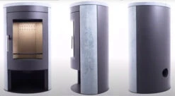 EEK A+ Kaminofen Mit Speckstein Panadero OVAL 3 STEIN - 8,7 KW -Kaminofen Geschaft Oval stone3