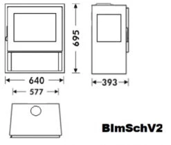EEK A Kaminofen Panadero JAVA TRIVISION Mit 3 Scheiben - 5,9 KW, Raumluftunabh. -Kaminofen Geschaft Panadero java trivision masse1