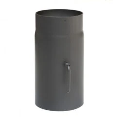 150 Mm - Rauchrohr Mit Drosselklappe 250 Mm In Gussgrau