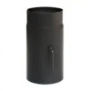 120 Mm - Rauchrohr Mit Drosselklappe 250 Mm In Schwarz