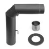 120 Mm - Rauchrohr Set Eckig 3-teilig Geschweißt Mit Drosselklappe In Gussgrau -Kaminofen Geschaft Rauchrohrbogen Set rund gussgrau 1 RGB web