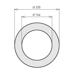 160 Mm - Wandrosette In Schwarz -Kaminofen Geschaft SH010 160 Rosette 160 Masszeichnung RGB web 0
