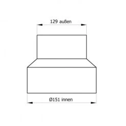 150 Mm - 130 Mm - Reduzierung In Schwarz 3 150 Mm - 130 Mm - Reduzierung In Schwarz -Kaminofen Geschaft SH013 009 Reduzierung 150 130 Masszeichnung RGB web 0