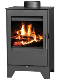 EEK A Kleiner Kaminofen Victoria Parma L Schwarz, Raumluftunabhängig - 5kW