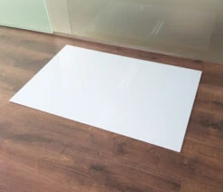 Saisonplatte Rechteck 100x40cm Glas Weiß - Kamin-Vorlegeplatte Funkenschutzplatte Kaminbodenplatte Glasplatte -Kaminofen Geschaft Vorlegeplatte Glas Weiss2 1