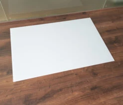 Saisonplatte Rechteck Weiß 70x40cm - Kamin-Vorlegeplatte Funkenschutzplatte Kaminbodenplatte Glasplatte