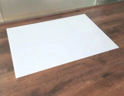 Saisonplatte Rechteck 90x40cm Glas Weiß - Kamin-Vorlegeplatte Funkenschutzplatte Kaminbodenplatte Glasplatte