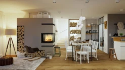 *EEK A+ ECK-Kamineinsatz Kratki VNL/480/480 Links, Gleichschenklig Mit Schiebetür - 8 KW -Kaminofen Geschaft aranzacja kominek powietrzny vnp 610 430 1920 1920 1 0 0