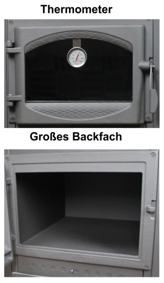 EEK A - Kaminofen mit Backfach und Herdplatte Cucina creme - 9,7kW EEK A - Kaminofen Mit Backfach Und Herdplatte Cucina Creme - 9,7kW -Kaminofen Geschaft backfach 0