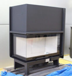 *EEK A - Eck-Kamineinsatz Kratki NADIA/14/L/BS/G Mit Schiebetür Und Seitenscheibe Links - 14 KW -Kaminofen Geschaft eck kamineinsatzkratkinadia 14 l bs g