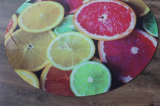 (Sofort lieferbar!) Kreis Motiv Zitrone 110x110cm - Funkenschutzplatte Kaminbodenplatte Glasplatte (Sofort Lieferbar!) Kreis Motiv Zitrone 110x110cm - Funkenschutzplatte Kaminbodenplatte Glasplatte -Kaminofen Geschaft glasplatte motiv kreis funkenschutzplatte detail3