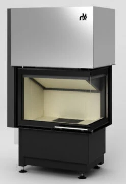 EEK A+ Eck-Kamineinsatz HAJDUK SMART 2PXLTh Rahmenlos, Schiebetür - 6,5 KW