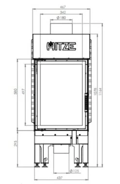 EEK A - Kamineinsatz HITZE Albero AL9S.V DECO - 9kW Extra Hohe Sichtscheibe 6 EEK A - Kamineinsatz HITZE Albero AL9S.V DECO - 9kW Extra Hohe Sichtscheibe -Kaminofen Geschaft hitze ma zeichnung11