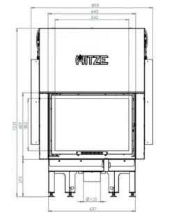 EEK A+ - Kamineinsatz HITZE Albero AL11G.H DECO Mit Schiebetür -11kW 6 EEK A+ - Kamineinsatz HITZE Albero AL11G.H DECO Mit Schiebetür -11kW -Kaminofen Geschaft hitze ma zeichnung15