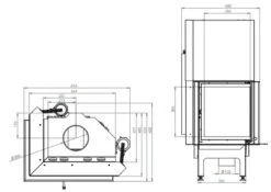 EEK A+ - Eck-Kamineinsatz HITZE Albero AL11LG.H DECO Mit Schiebetür, Seitenglas Links -11kW 8 EEK A+ - Eck-Kamineinsatz HITZE Albero AL11LG.H DECO Mit Schiebetür, Seitenglas Links -11kW -Kaminofen Geschaft hitze ma zeichnung24