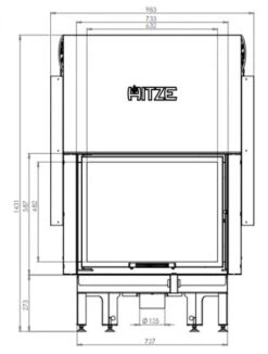 EEK A+ - Kamineinsatz HITZE Albero AL16G.H DECO Mit Schiebetür -16kW 7 EEK A+ - Kamineinsatz HITZE Albero AL16G.H DECO Mit Schiebetür -16kW -Kaminofen Geschaft hitze ma zeichnung43