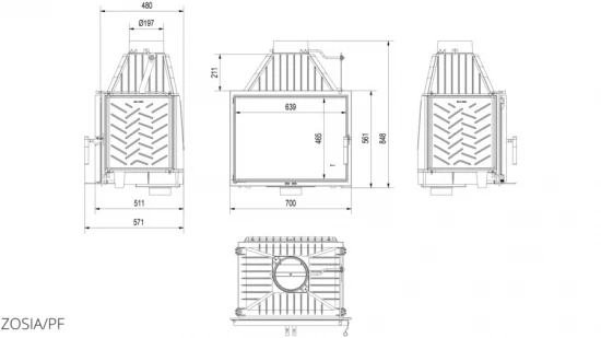 *EEK A+ Gusskamineinsatz Kratki ZOSIA ECO 12, raumluftunabh. + BISMSCHV II - 12kW *EEK A+ Gusskamineinsatz Kratki ZOSIA ECO 12, Raumluftunabh. + BISMSCHV II - 12kW -Kaminofen Geschaft kamineinsatzgusseisen kratkiZOSIAeco12 5
