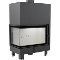 *EEK A+ Wasserführender Eck-Kamineinsatz Kratki MBO PW 15 Links BS Mit Klapptür - 15kW