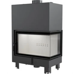 *EEK A+ Wasserführender Eck-Kamineinsatz Kratki MBO PW 15 Rechts BS Mit Klapptür - 15kW