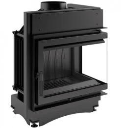 *EEK A - Eck-Guss-Kamineinsatz Kratki MAJA/P/BS Mit Seitenglas Rechts - 8kW + BIMSCHV II