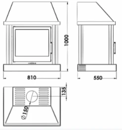 EEK A+ Kaminofen Panadero La Mancha EcoDesign - 9,8 KW -Kaminofen Geschaft la mancha1