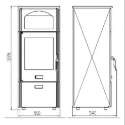 EEK A+ Kaminofen Plamen Laguna Braun Mit Herdplatte - 8kW 4 EEK A+ Kaminofen Plamen Laguna Braun Mit Herdplatte - 8kW -Kaminofen Geschaft laguna shema.800x600