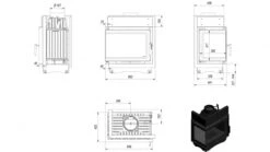 *EEK A - Eck-Guss-Kamineinsatz Kratki MAJA/L/BS/DECO Mit Seitenglas Links - 8kW + BIMSCHV II -Kaminofen Geschaft masse maja l bs deco