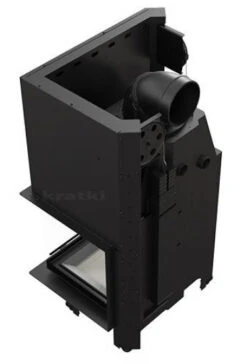 *EEK A - Eck-Kamineinsatz Kratki MBZ 13 Schwarze Acumotte Mit Schiebetür, Seitenglas Rechts - 13 KW -Kaminofen Geschaft mbz13schiebet r3 33523 3