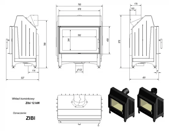 *EEK A - Kamineinsatz Kratki ZIBI - BIMSCHV II - 11kW *EEK A - Kamineinsatz Kratki ZIBI - BIMSCHV II - 11kW -Kaminofen Geschaft n zibi 12 wymiary